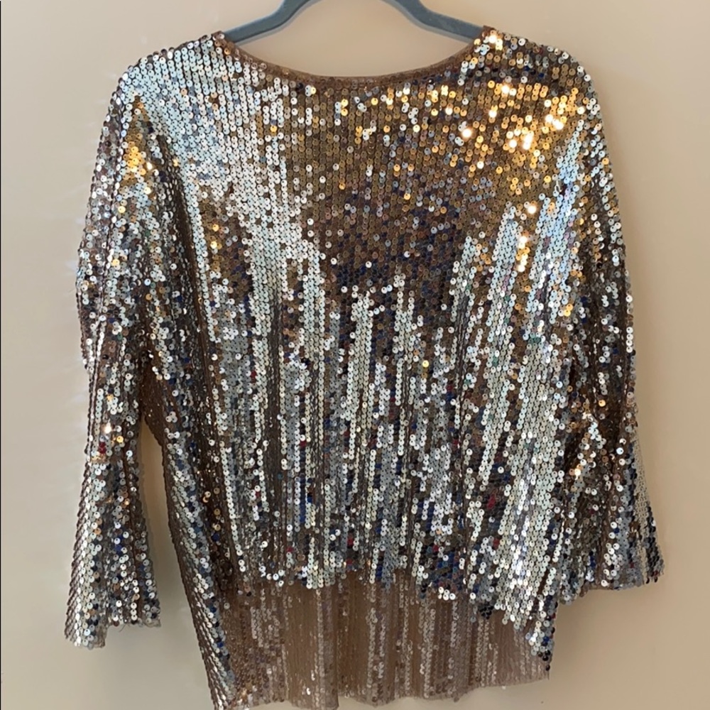 Zara sequin blouse